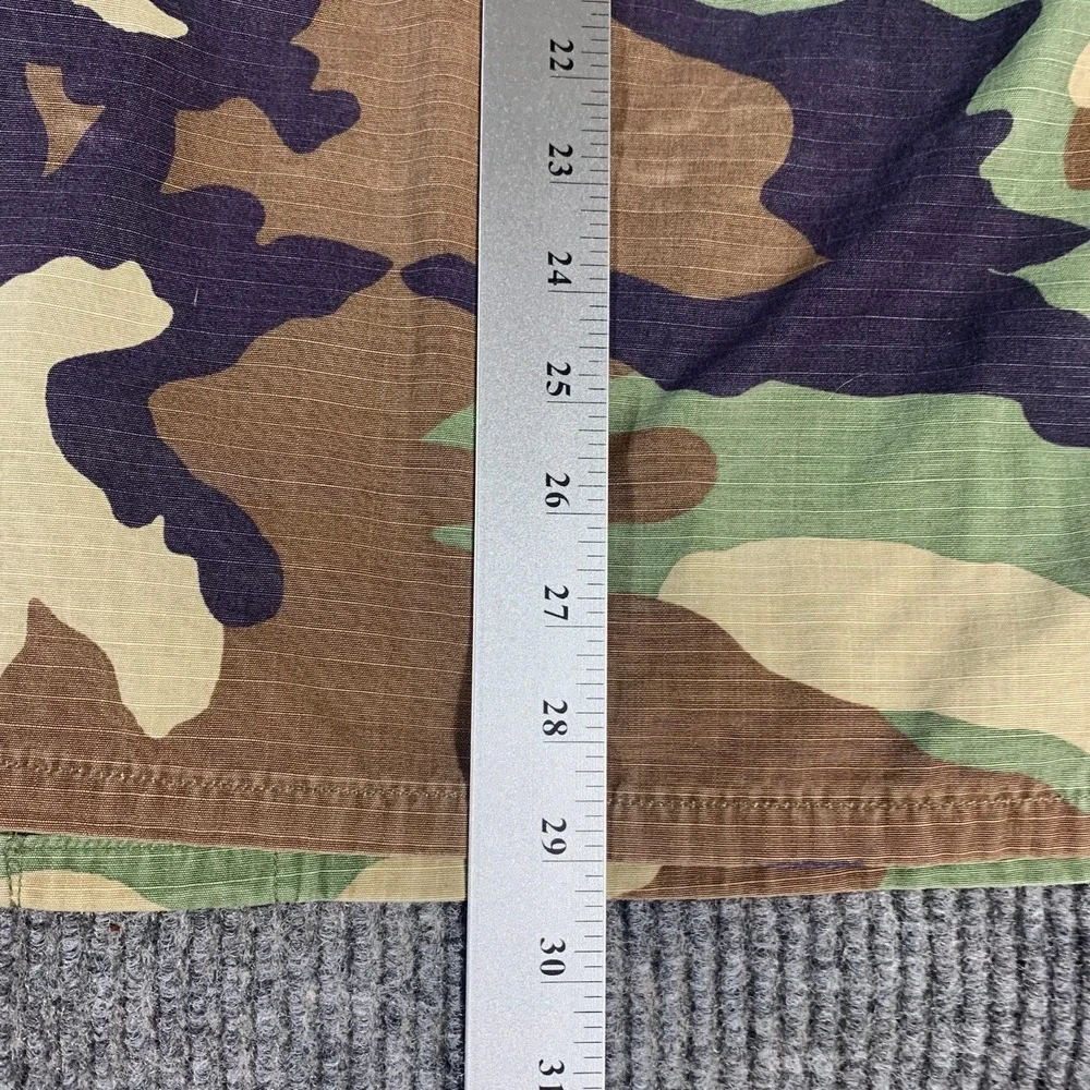 US Army Hot Weather Combat Coat Mens Small Brown Green Woodland‎ Camo Military